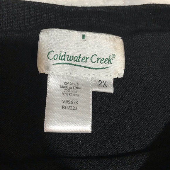 Coldwater Creek Boat Neck Sweater Women’s Size 2X Color Black 3/4 Sleeve’s - Picture 5 of 13